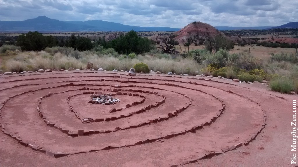 The heart-shaped labyrinth at Casa del Sol 